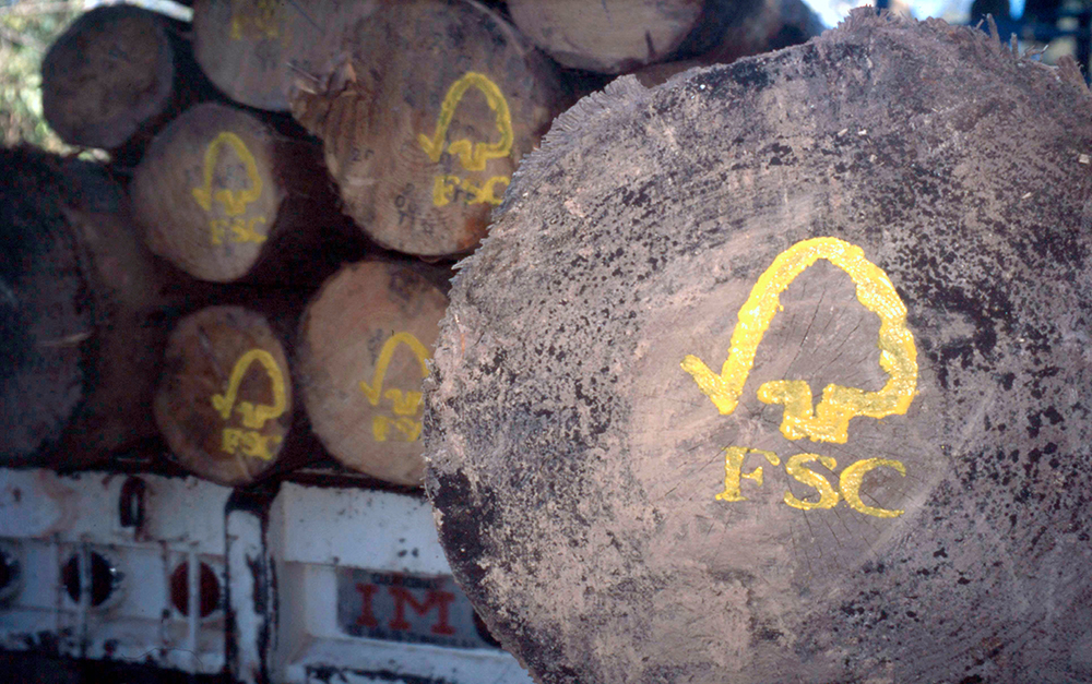 有FSC標誌的木材