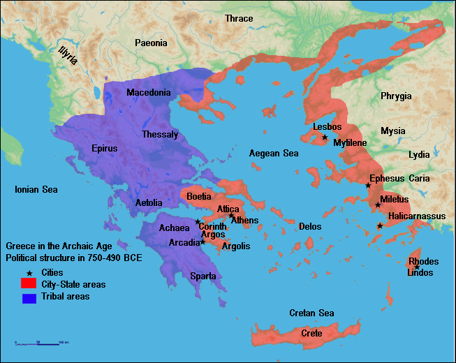 古風時期的古希臘地圖