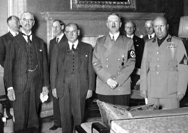 英法德意於1938年簽訂慕尼黑協定