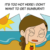 Alice: 'IT'S TOO HOT HERE! DON'T WANT TO GET SUNBURNT!'