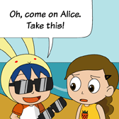Rabbit: 'Oh, come on Alice. Take this!'