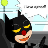 'I love speed!' Uncle Ben said when he was driving in his car with Alice, Robo, Robin and Rabbit.