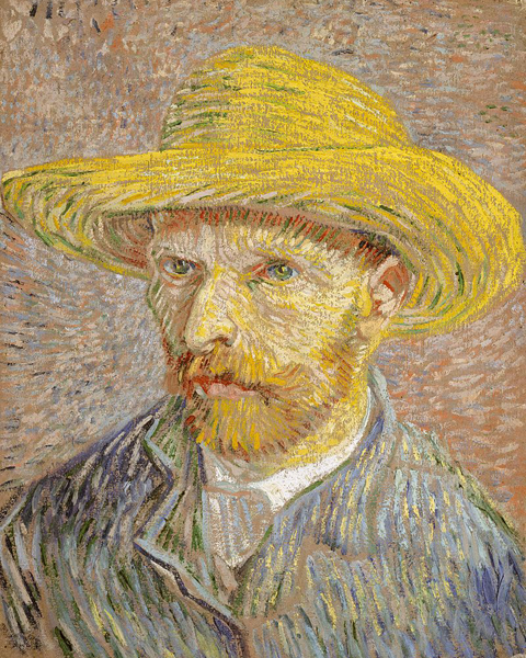 Self Portrait with Straw Hat, 1887